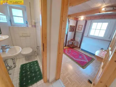 Ein Badezimmer in der Unterkunft Ferienhaus Almrausch