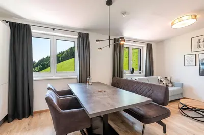 Ein Sitzbereich in der Unterkunft Mountain Love Appartements - by myNests