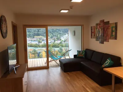 Ein Sitzbereich in der Unterkunft Haus am Sonnenhang by Schladmingurlaub