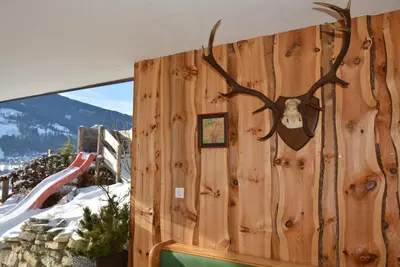 Ein allgemeiner Bergblick oder ein Berglick von der Ferienwohnung aus