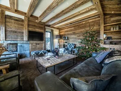 Ein Sitzbereich in der Unterkunft Chalet in Wagrain near Ski Lift