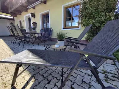 Ein Patio oder anderer Außenbereich in der Unterkunft Hefenscherbauer