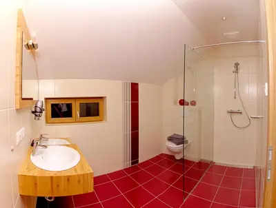 Ein Badezimmer in der Unterkunft Bio Chalet 