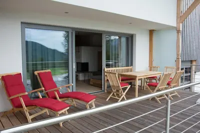 Ein Balkon oder eine Terrasse in der Unterkunft Bramsauerhof