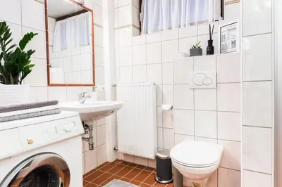 Ein Badezimmer in der Unterkunft Bungalow Nr. 33