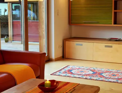 Ein Sitzbereich in der Unterkunft Bio Appartement Pichler