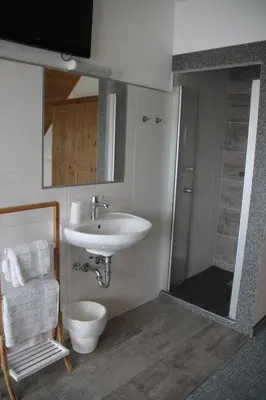Ein Badezimmer in der Unterkunft Stöffeigut
