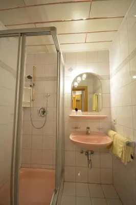 Ein Badezimmer in der Unterkunft Oberfischergut