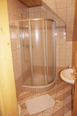 Ein Badezimmer in der Unterkunft Bauernhof Trinkergut