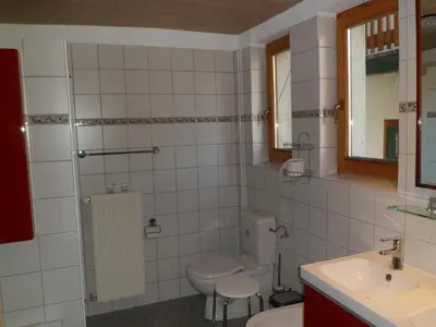 Ein Badezimmer in der Unterkunft Pension Grünauhof