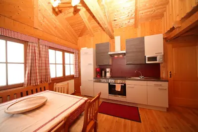 Küche/Küchenzeile in der Unterkunft Ferienhaus Hutegger