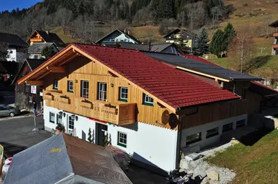 Das Gebäude in dem sich die Ferienwohnung befindet