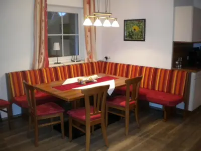 Ein Sitzbereich in der Unterkunft Appartement Andi