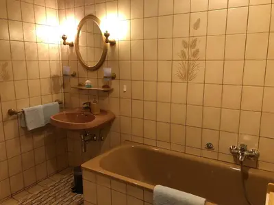 Ein Badezimmer in der Unterkunft Ferienwohnung Susanne Hillbrand