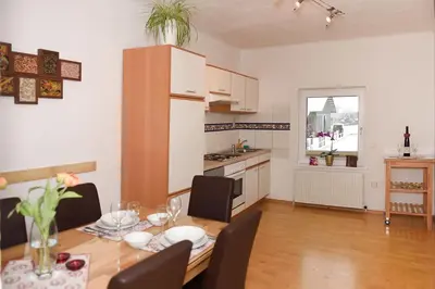 Küche/Küchenzeile in der Unterkunft Ferienwohnung Alpenblick
