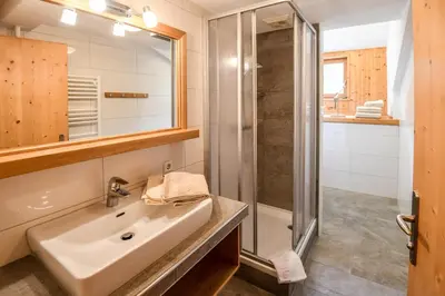 Ein Badezimmer in der Unterkunft Strickhof