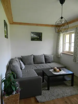 Ein Sitzbereich in der Unterkunft Egglmeier's Ferienwohnung