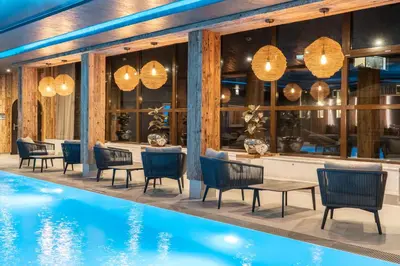 Der Swimmingpool an oder in der Nähe von Das Kohlmayr Superior
