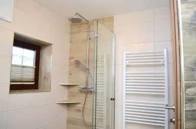 Ein Badezimmer in der Unterkunft Chalet Hoamat