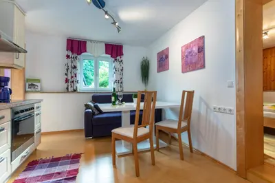Küche/Küchenzeile in der Unterkunft Ferienhaus Hintersee