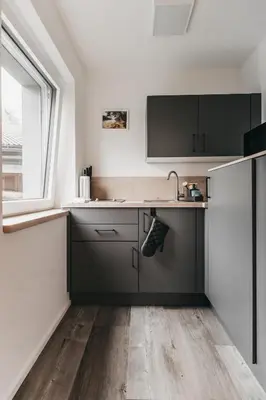 Küche/Küchenzeile in der Unterkunft Seeblick Homes