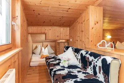 Ein Sitzbereich in der Unterkunft Wellnesshaus Reichelt