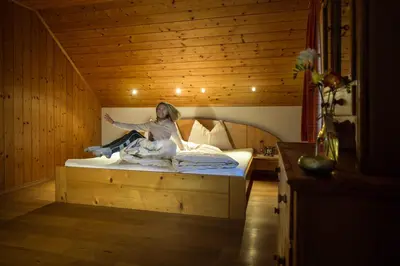 Ein Bett oder Betten in einem Zimmer der Unterkunft Ferienhof Karin und Florian Gressenbauer