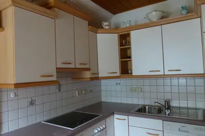 Küche/Küchenzeile in der Unterkunft Haus Hönegger
