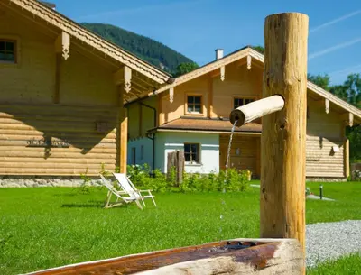 Ein Garten an der Unterkunft Lehenriedl Chalet