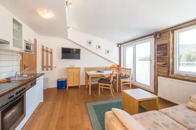 Küche/Küchenzeile in der Unterkunft Landhaus & Ferienwohnungen Bergrast