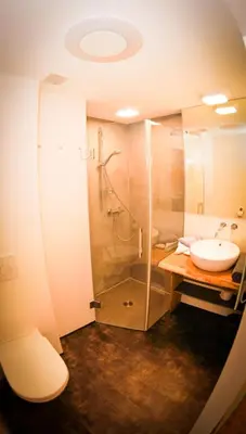 Ein Badezimmer in der Unterkunft der Steinerwirt