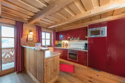 Küche/Küchenzeile in der Unterkunft Alpine-Lodge