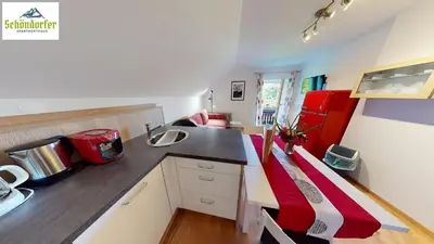 Küche/Küchenzeile in der Unterkunft Apartementhaus Schöndorfer