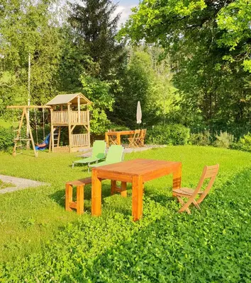 Ein Garten an der Unterkunft Ferienhaus Mountain View