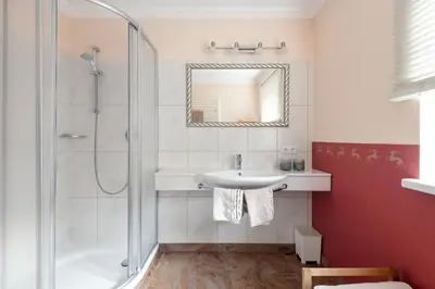 Ein Badezimmer in der Unterkunft Chalet Jagdhof