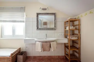 Ein Badezimmer in der Unterkunft Chalet Jagdhof