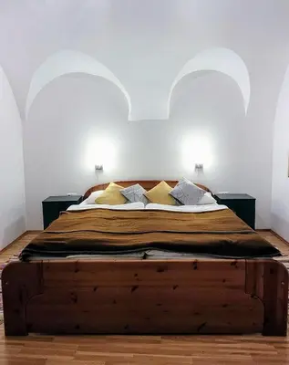 Ein Bett oder Betten in einem Zimmer der Unterkunft Obersdorfer Hof