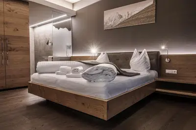 Ein Bett oder Betten in einem Zimmer der Unterkunft Landhotel Das Stocker