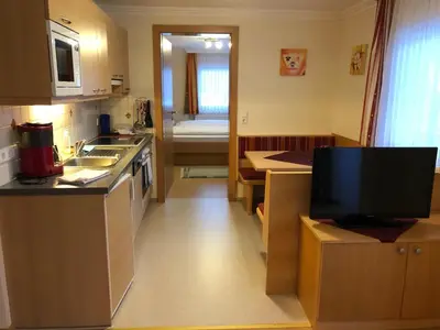 Küche/Küchenzeile in der Unterkunft Ferienwohnung Ketterer