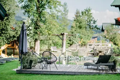 Ein Garten an der Unterkunft Appartement Viehhauser
