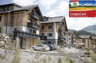 Ein allgemeiner Bergblick oder ein Berglick von der Ferienwohnung aus