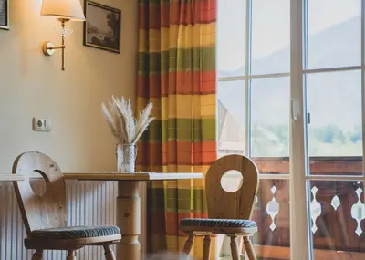 Ein Sitzbereich in der Unterkunft Bergrose Hideaway