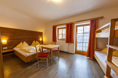 Ein Bett oder Betten in einem Zimmer der Unterkunft Pension Zechnerhof