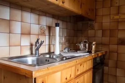 Küche/Küchenzeile in der Unterkunft Zirbenchalet Eggriedl
