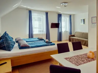 Ein Bett oder Betten in einem Zimmer der Unterkunft Gasthof zum Postwirt