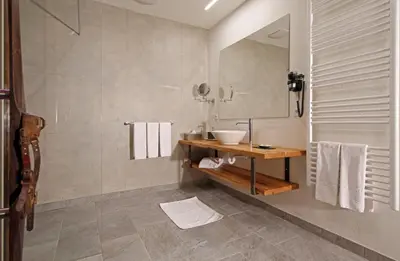 Ein Badezimmer in der Unterkunft Ramsbergerhof