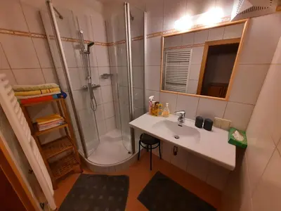 Ein Badezimmer in der Unterkunft Pilznerhof