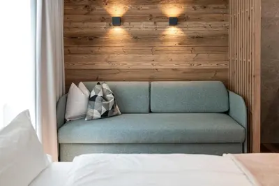 Ein Sitzbereich in der Unterkunft Hotel Gasthof Brüggler