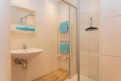 Ein Badezimmer in der Unterkunft Appartements am Edthof