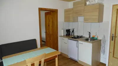 Küche/Küchenzeile in der Unterkunft Ferienwohnung Karin Humer